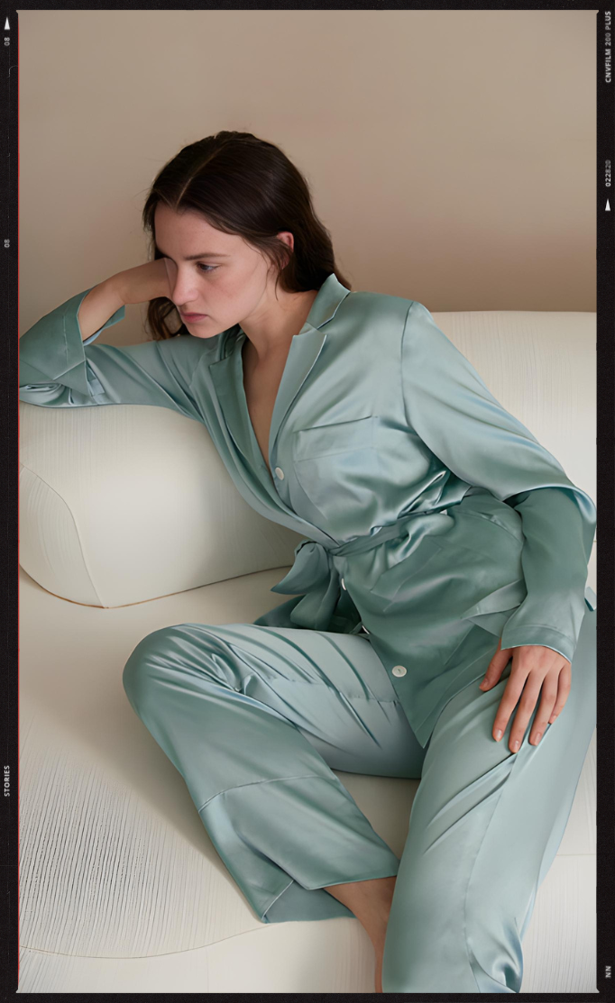 SILK AQUA TROUSER