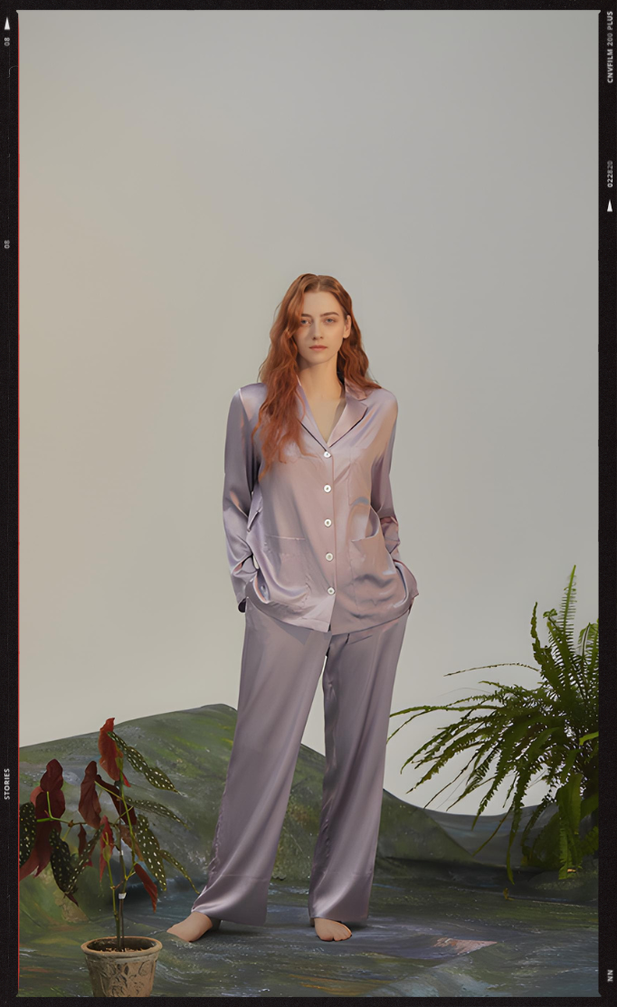 SILK LILAC TROUSER