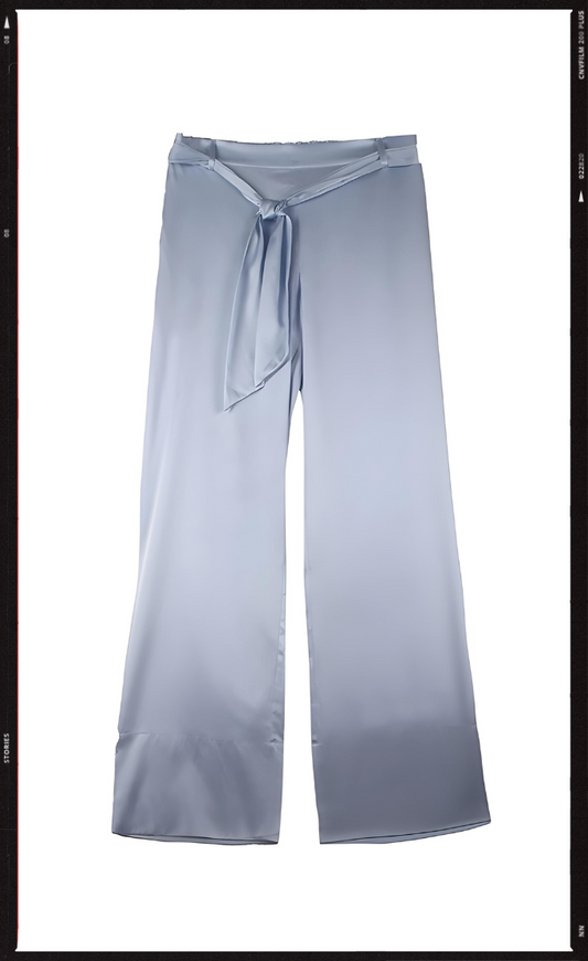 PANTALON OPALINE EN SOIE 