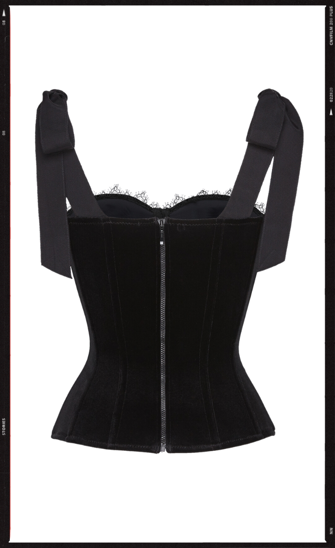 VELVET NOIR BUSTIER