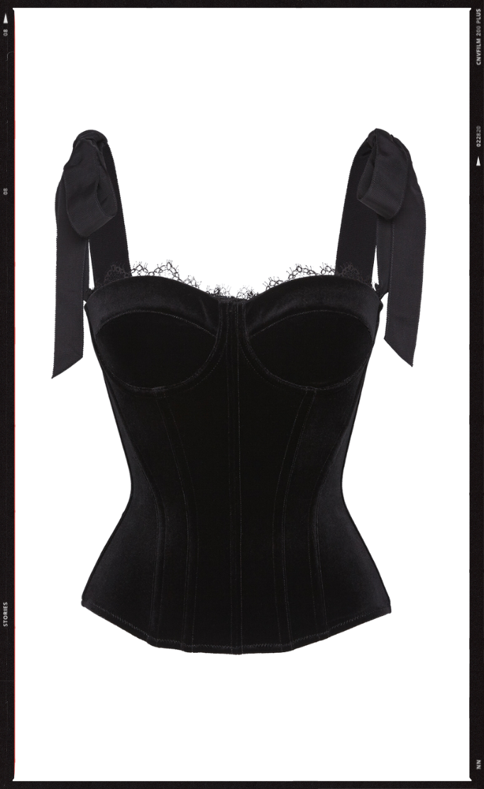 VELVET NOIR BUSTIER